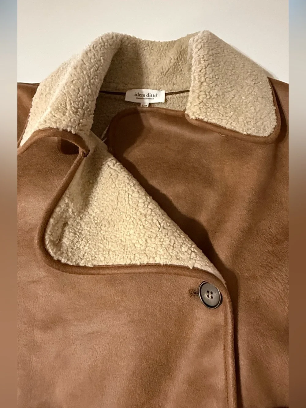 NWT Fleece-Lined Faux Suede Jacket